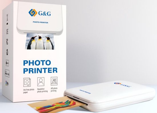 g g pocket foto printer fotoprinter werkt met zinkpapier