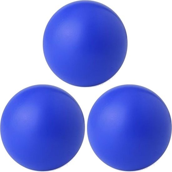 3x stuks blauwe anti stressballen 6 cm relax mindfullness middelen
