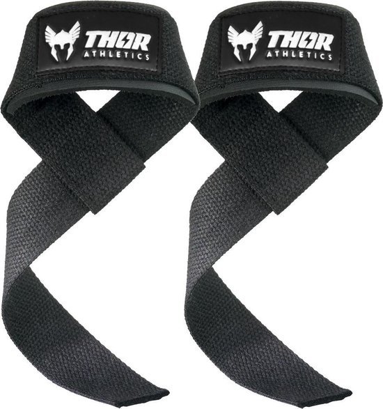 thor athletics lifting straps zwart krachttraining accessoires