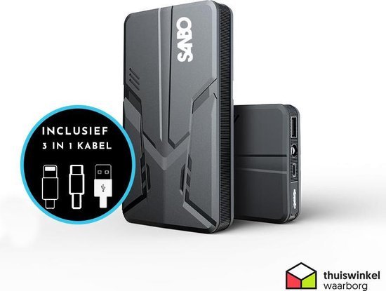 sanbo x12 pro jumpstarter incl luxe opbergtas 16000 mah batterij