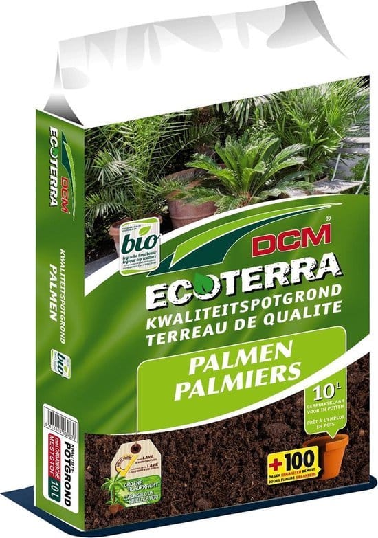 dcm potgrond ecoterra palmen potgrond turf 10 l bio