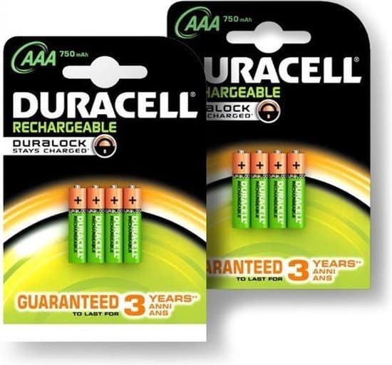 duracell aaa oplaadbare batterijen 750 mah 8 stuks