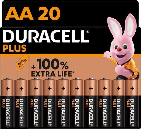 duracell plus alkaline aa batterijen 20 stuks