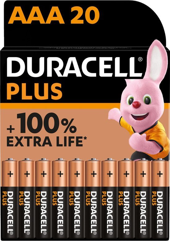 duracell plus alkaline aaa batterijen 20 stuks 1