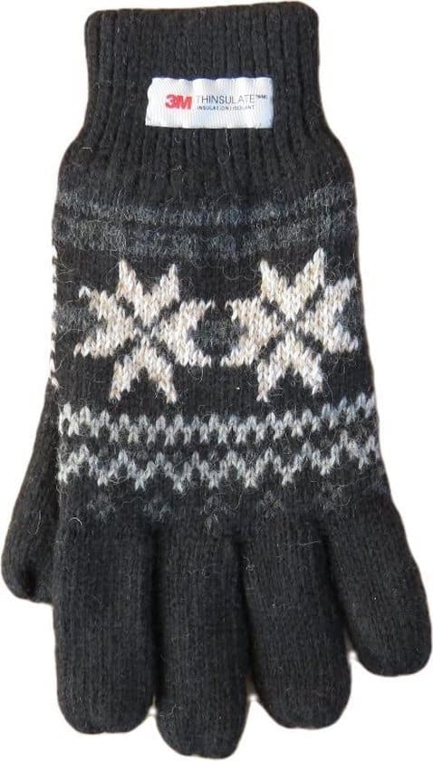 handschoenen heren winter met thinsulate voering deels met wol 1