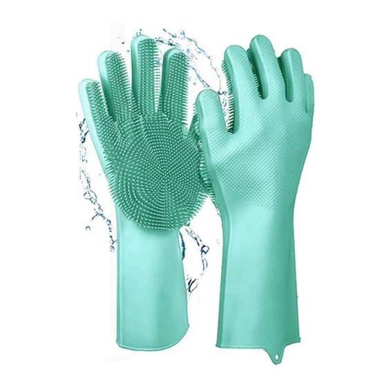 magic siliconen schoonmaak handschoenen met ingebouwde borstels 1 3