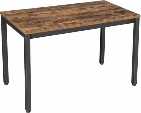 mira home bureau tafel kantoor vintage bruin zwart 60x120x75 cm