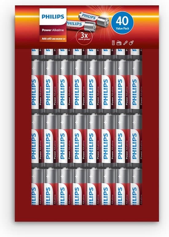 philips power alkaline batterijen aaa 40 pack