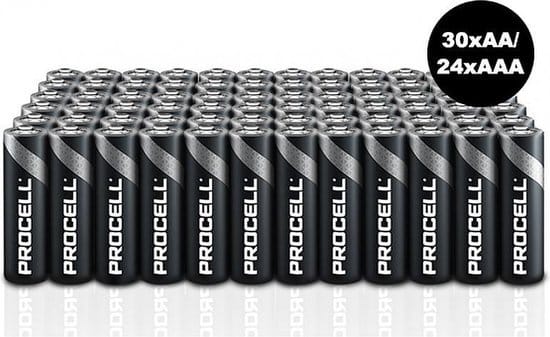 procell 54 pack 30x aa 24x aaa batterijen aa batterijen aaa