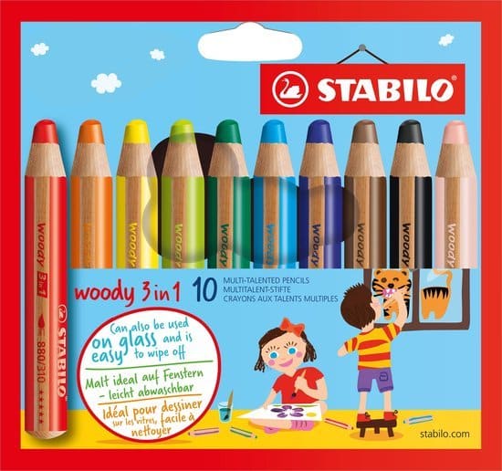 stabilo woody 3 in 1 multi talent kleurpotlood etui met 10 kleuren