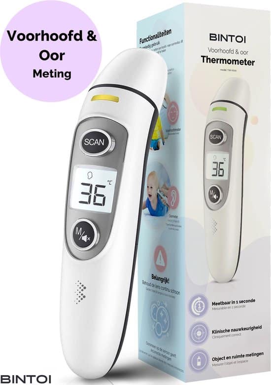 bintoi x200 digitale infrarood oorthermometer thermometer voorhoofd