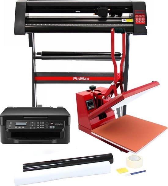 pixmax 50cm transferpers inclusief snijplotter en sublimatie printer