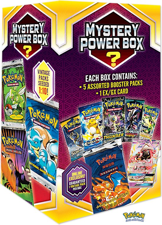 pokemon mystery box 5x booster packs 1x ex v gx secret rare