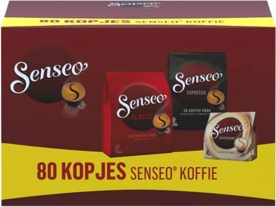 senseo koffiepads variatiepakket classic espresso en cappuccino voor in 1