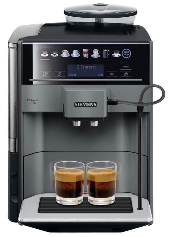 siemens eq6 plus s100 te651209rw volautomatische espressomachine grijs