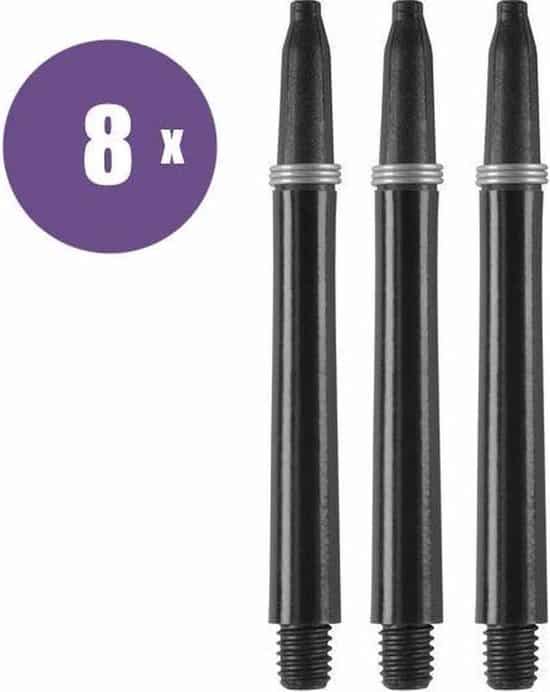 abc darts dart shafts kunststof zwart medium 8 sets 1