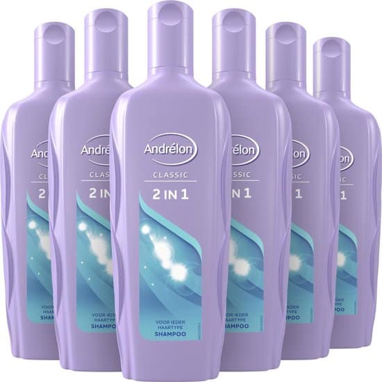 andrelon shampoo 2in1 6 x 300ml voordeelverpakking
