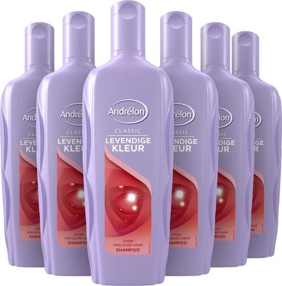 andrelon shampoo levendige kleur 6 x 300ml voordeelverpakking