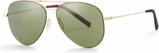 athemyll gepolariseerde zonnebril groen goud 58mm