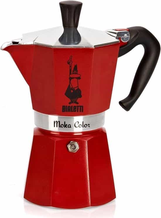 bialetti espressomaker moka express 6 kops rood