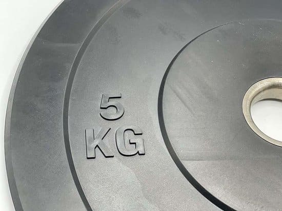 bumper plate 5 kg zwart 50mm olympische halterschijven
