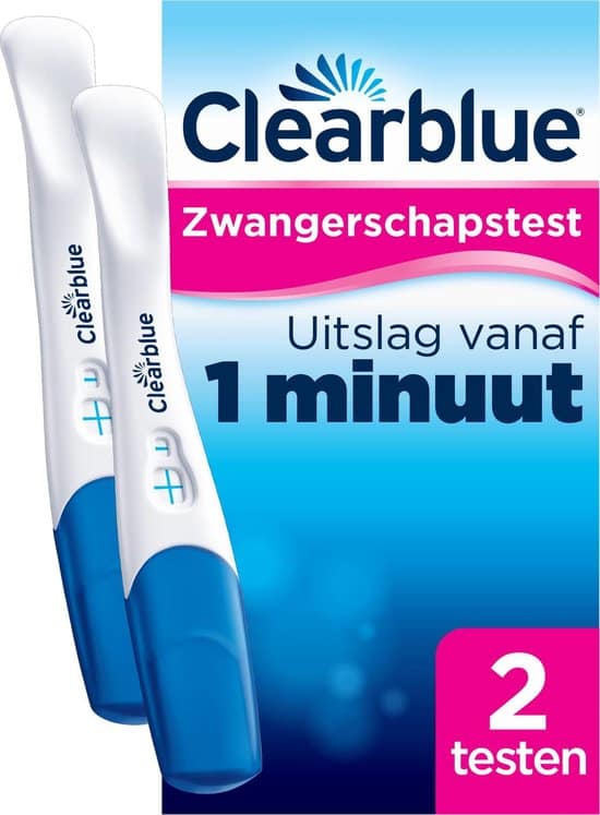 clearblue zwangerschapstest snelle detectie 2 testen