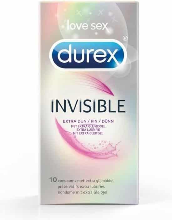 durex invisible met extra glijmiddel condooms 10 stuks