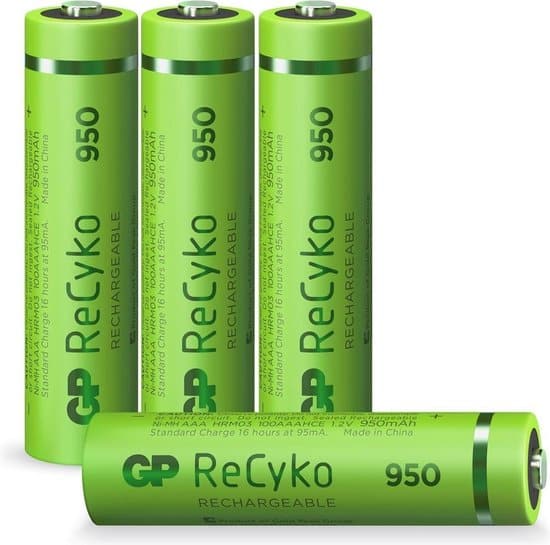 gp recyko aaa 950mah 4 stuks oplaadbare nimh batterij