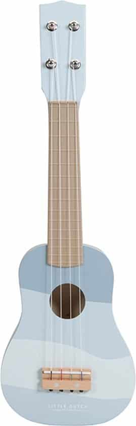 houten gitaar blauw little dutch