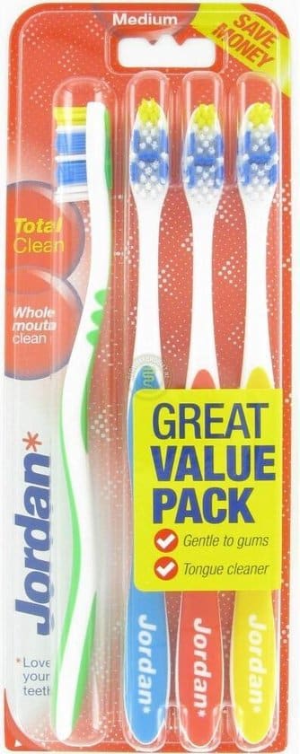 jordan total clean tandenborstels medium 4 stuks 1