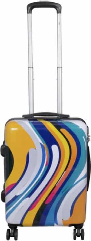 koffer valies reiskoffer met opdruk tokyo dubbel wiel 58cm 35liter