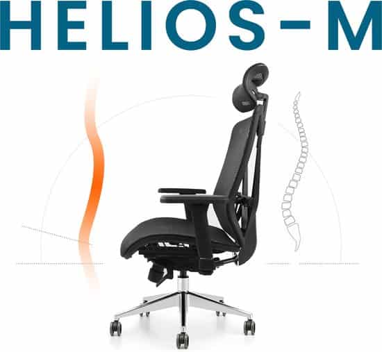 rivo ergonomics helios mesh ergonomische bureaustoel mesh netbespanning