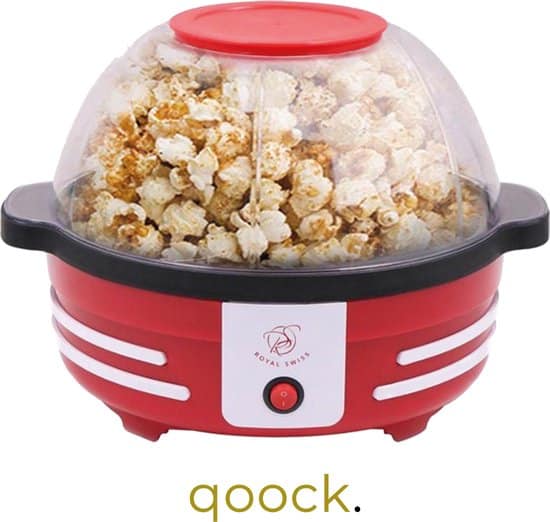 royal swiss xl popcorn machine retro met maatbeker 750w 5l
