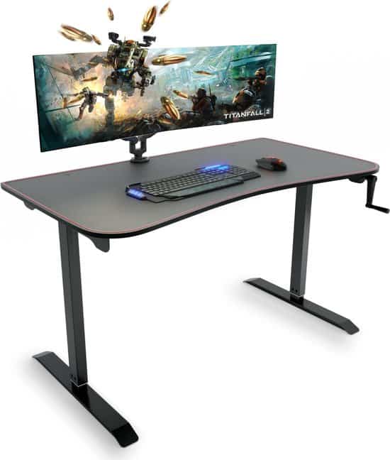 zit sta bureau gaming bureau xxl met muismat van 160 cm ergonomisch game