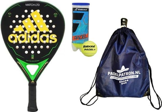 adidas match ltd green padel racket blik ballen rugzakje 1
