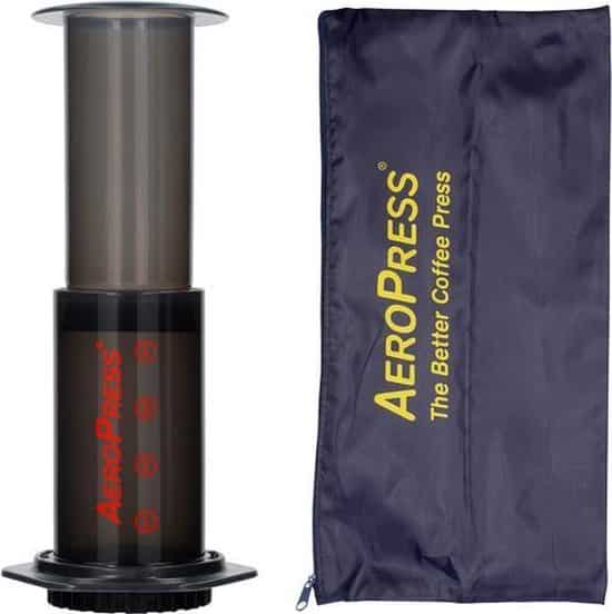 aerobie aeropress filter koffiezetapparaat met beschermhoesje