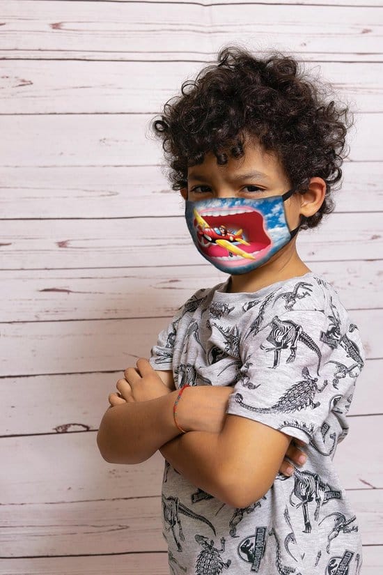 bee seen mondmasker voor kinderen vliegtuig kids mask mondkapje 1