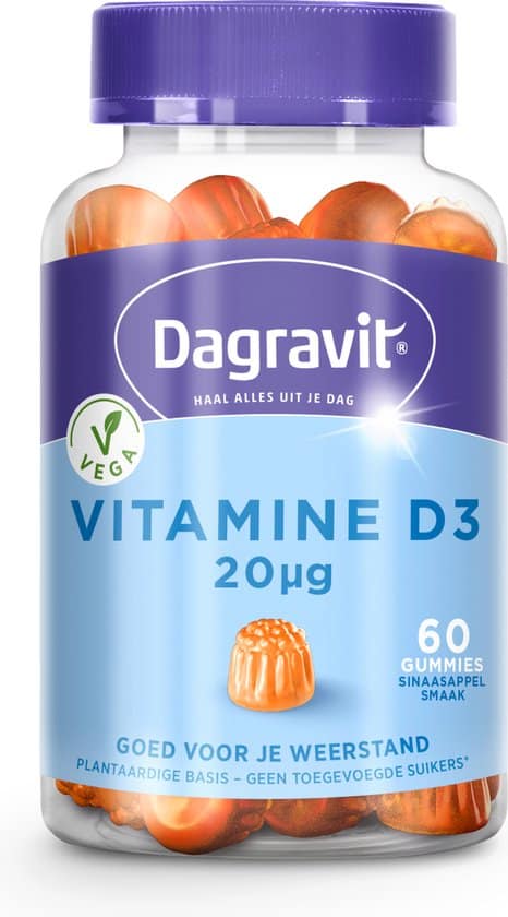 dagravit vitamine d3 20 mcg gummies vitaminen 60 stuks