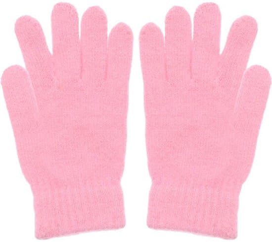 dames handschoenen van extra zacht wol roze