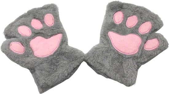 heerlijk zachte gevoerde vingerloze handschoenen beren klauw katten klauw