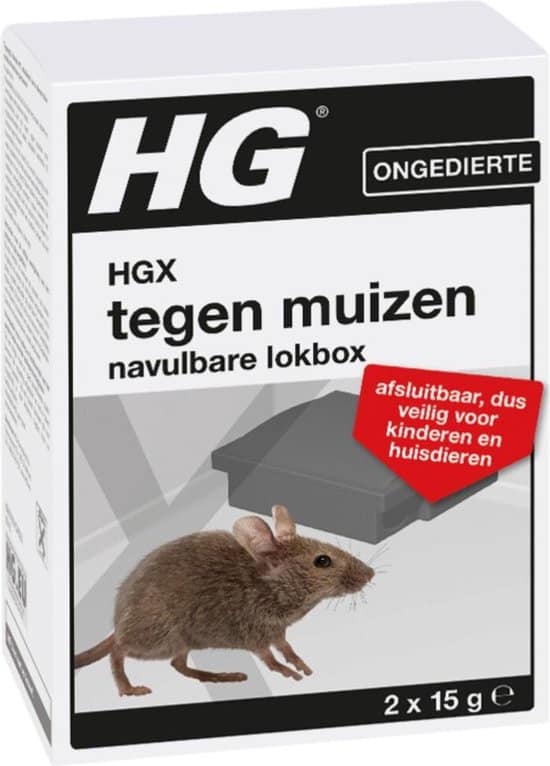 hgx tegen muizen navulbare lokbox 2 stuks inclusief lokpasta onbeperkt