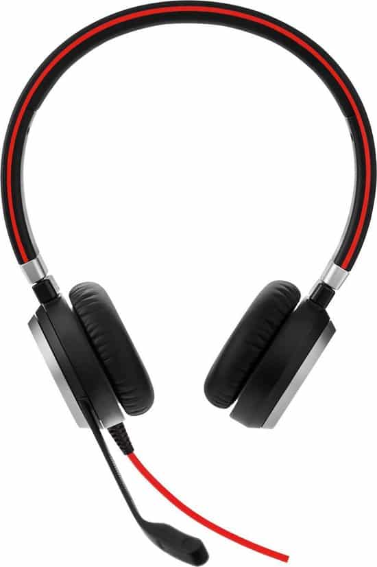 jabra evolve 40 ms stereo headset bedraad hoofdband kantoor callcenter zwart 1