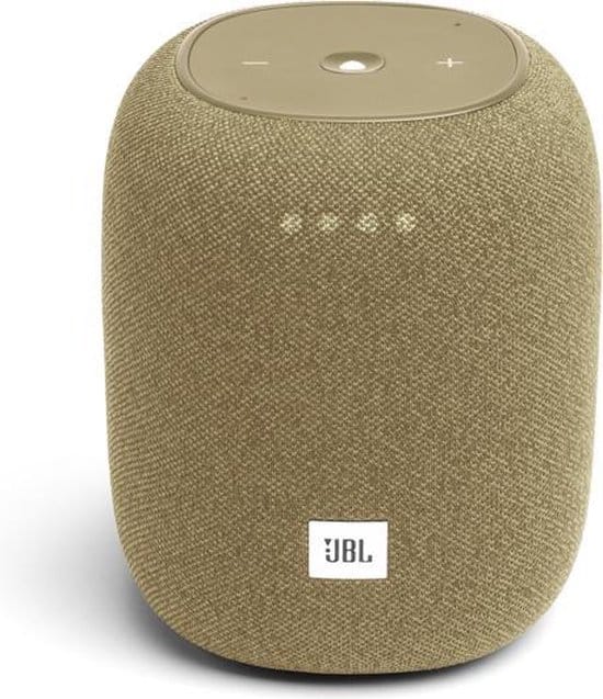 jbl link music draadloze smart speaker zandkleur