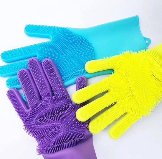 magic siliconen schoonmaak handschoenen met ingebouwde borstels 1 3
