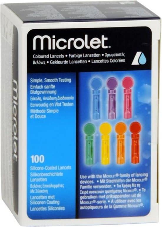 microlet lancetten diversen kleuren 100 st
