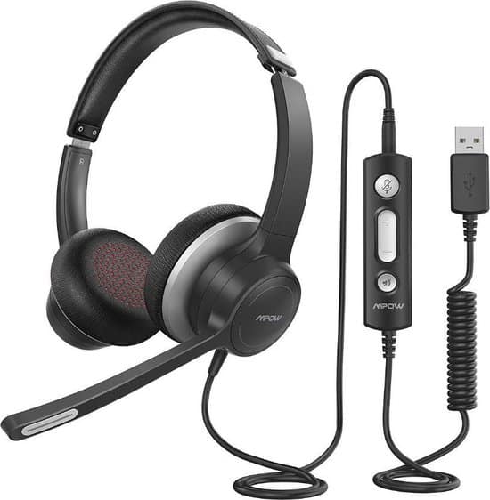 mpow hc6 wired computer headset