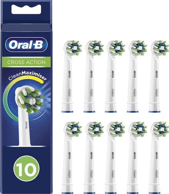 oral b crossaction met cleanmaximiser technologie opzetborstels 10 stuks