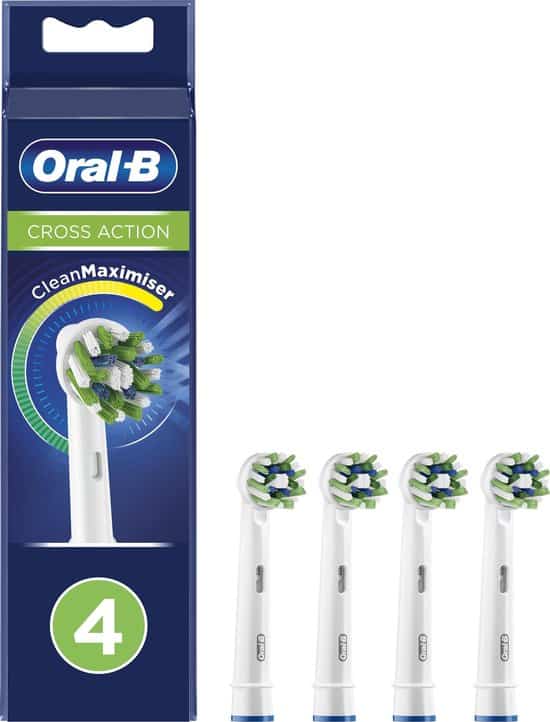 oral b crossaction met cleanmaximiser technologie opzetborstels 4 stuks