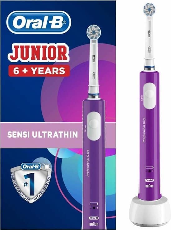 oral b junior elektrische tandenborstel paars
