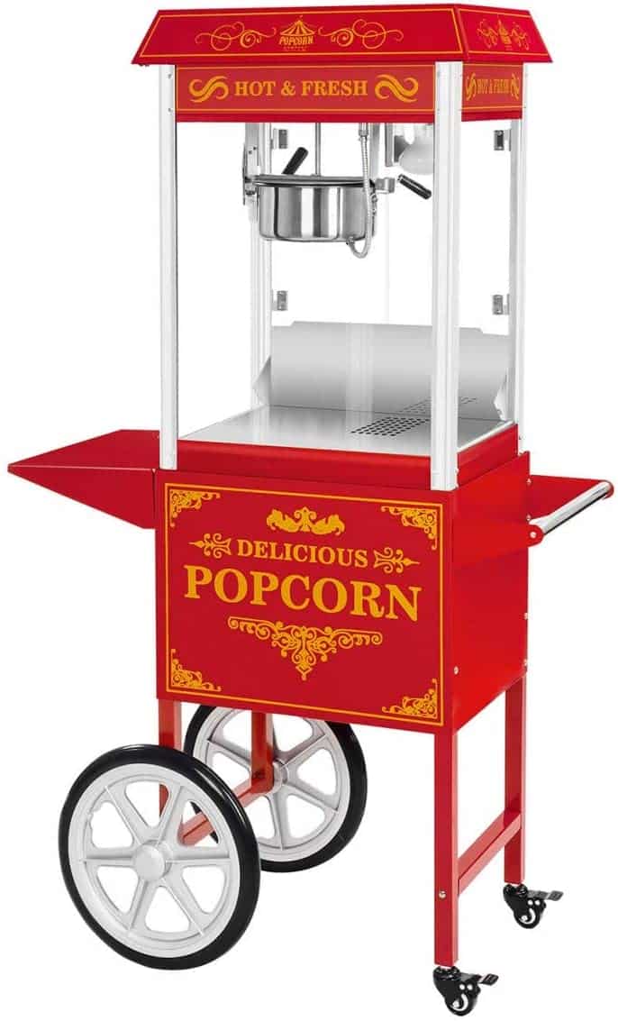 royal catering popcorn machine met onderstel rood 230v 16l h popcornmaker 2